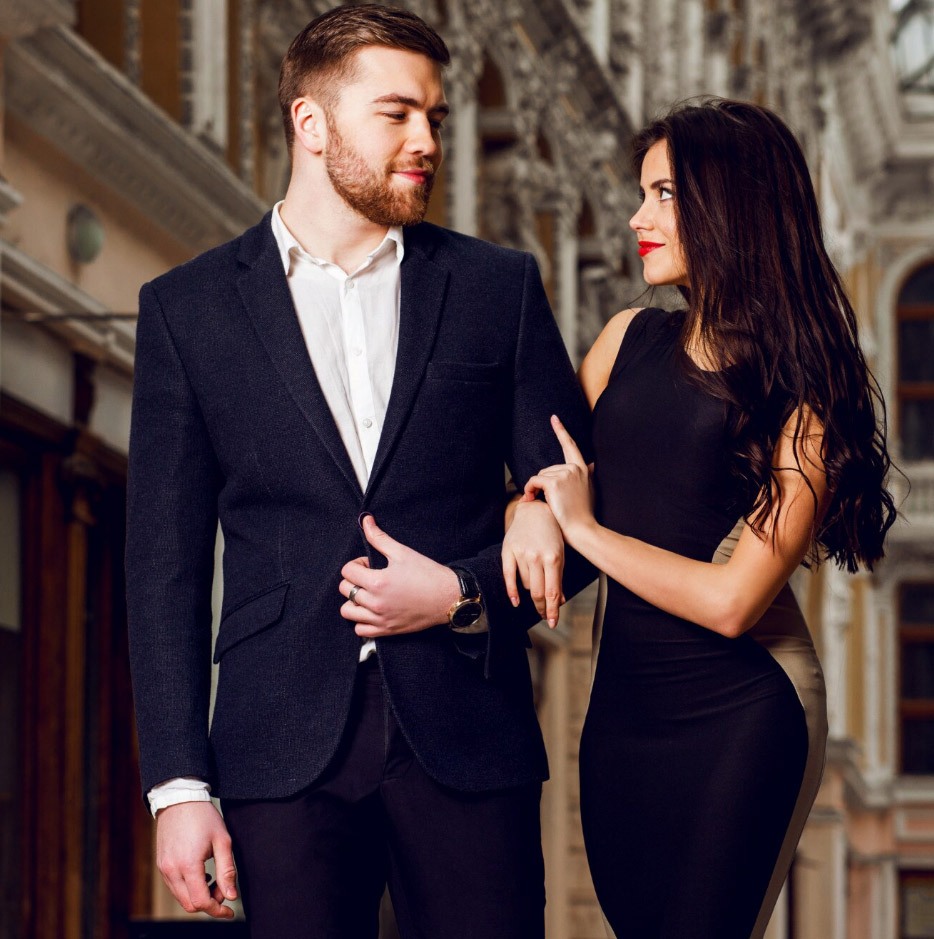 Fit matchmaking couple enjoying their successful introduction