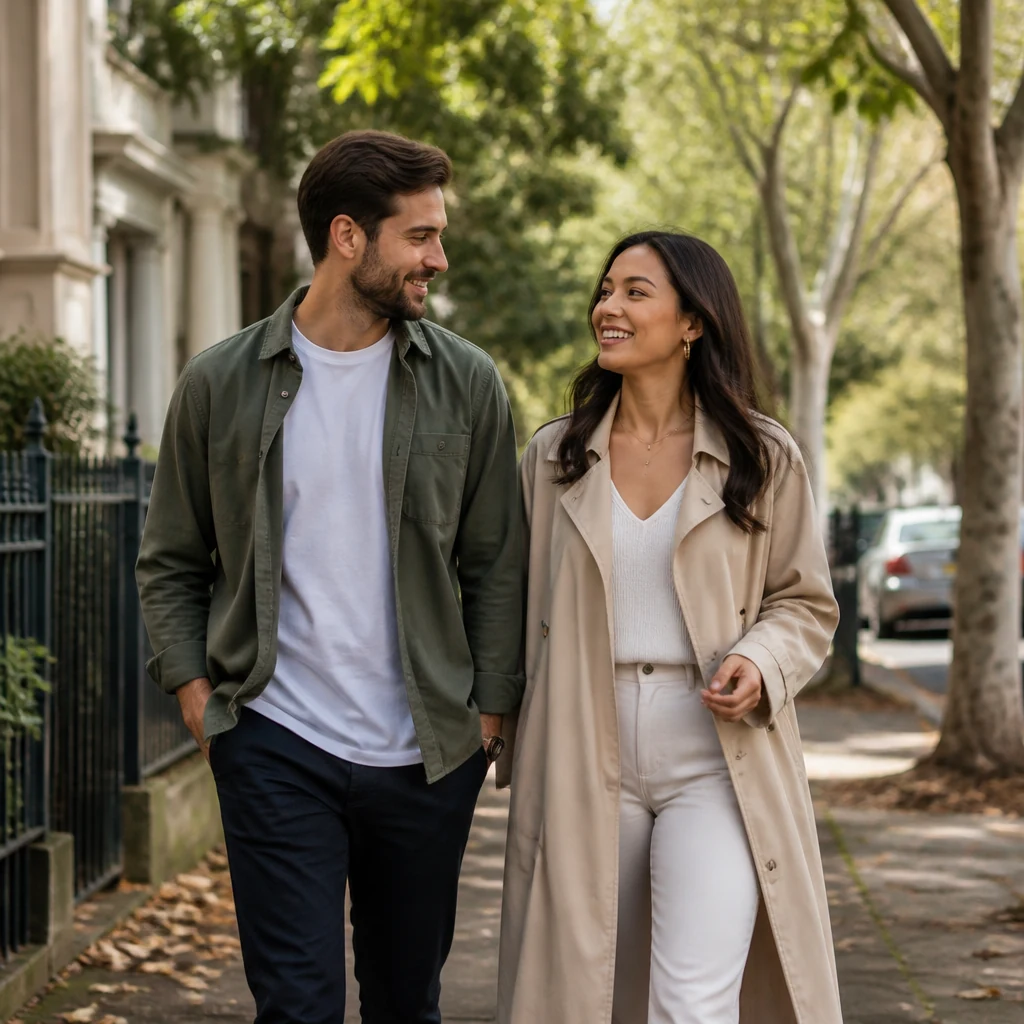 Couple having a calm and honest conversation together