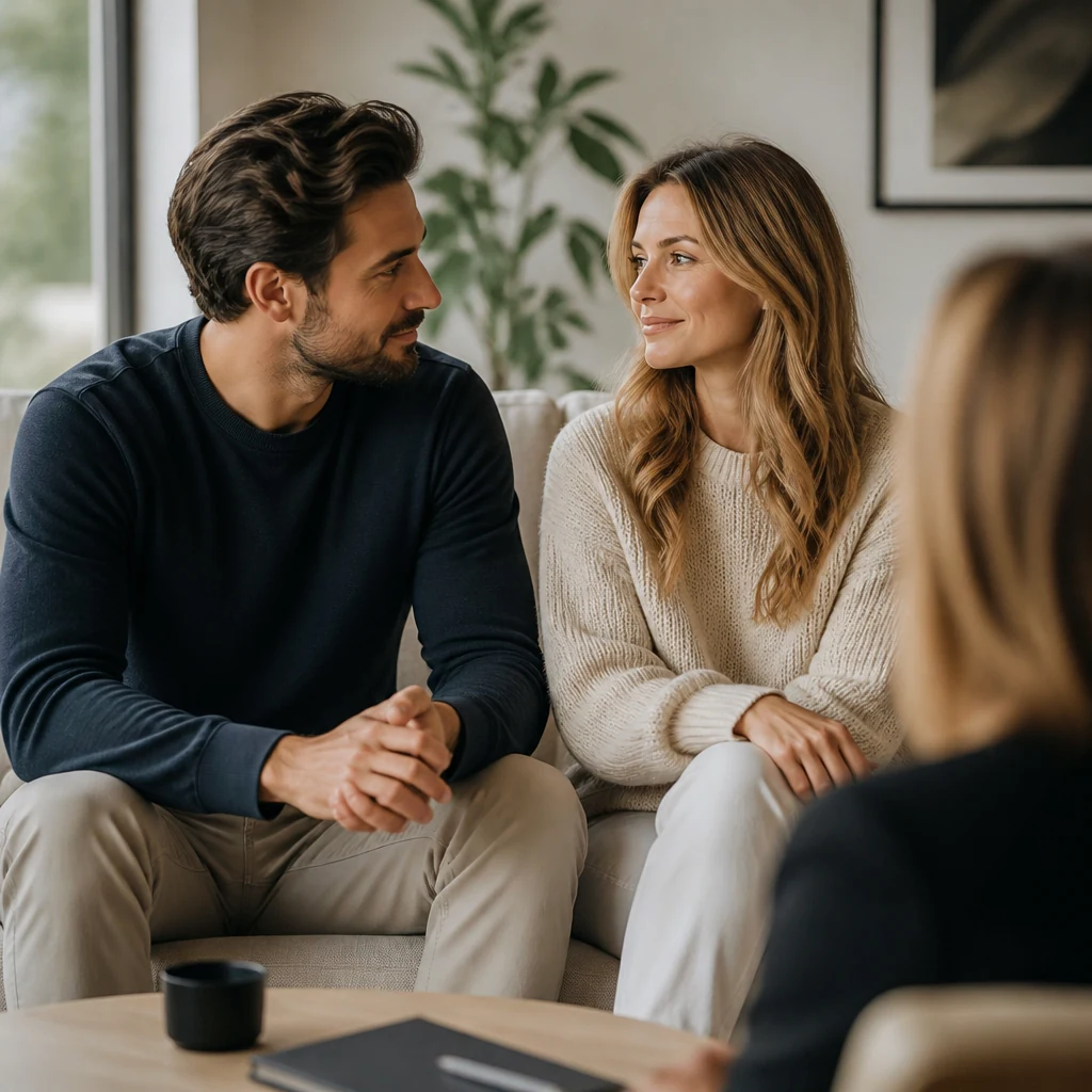 Attractive single person in a warm modern dating lifestyle scene