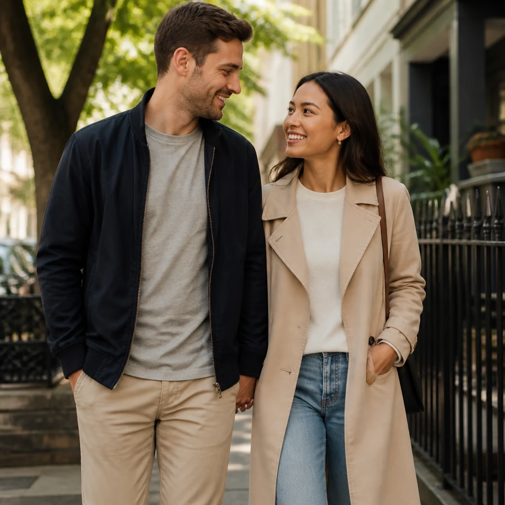 Couple having a calm and honest conversation together