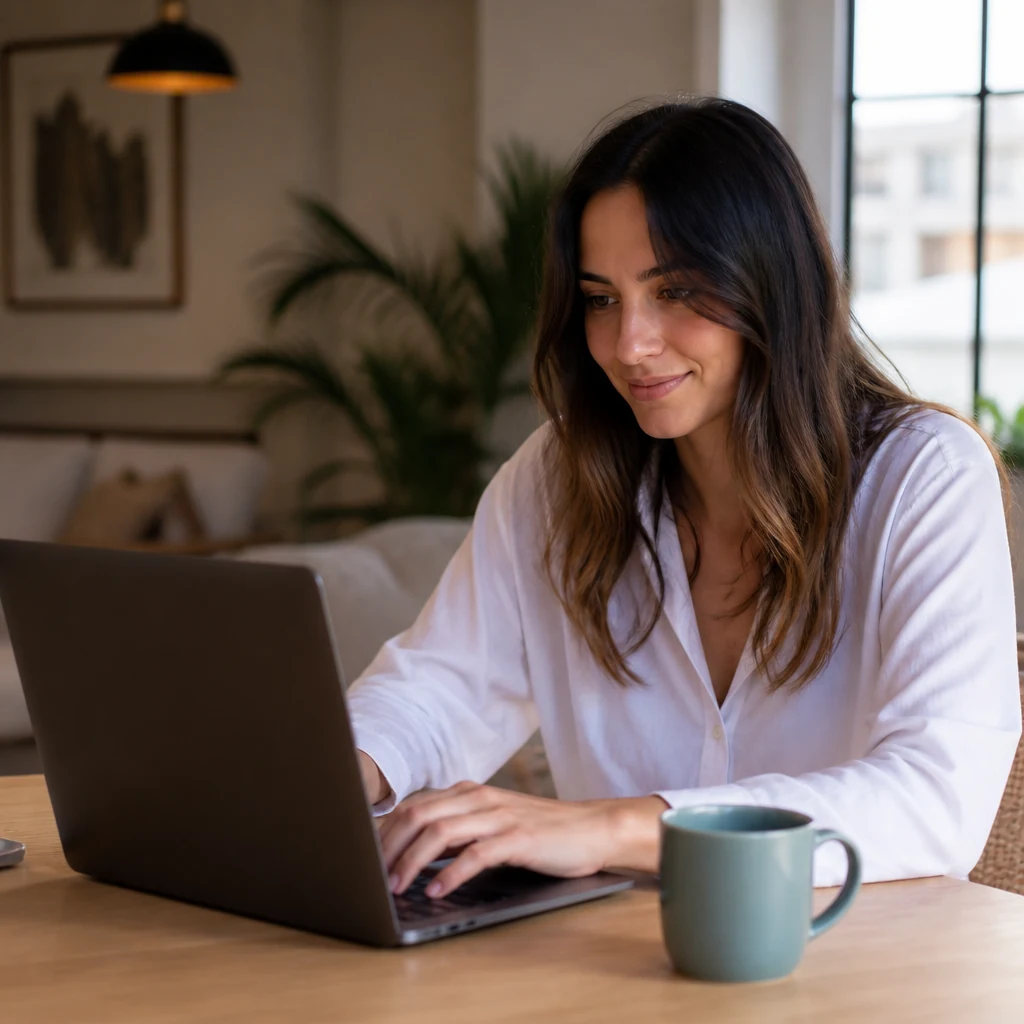 Single professional using a phone for modern online dating