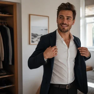 Attractive single person in a warm modern dating lifestyle scene