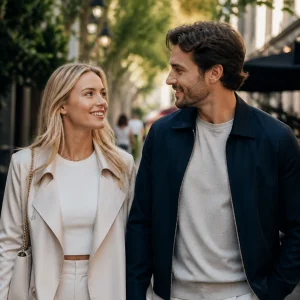 Attractive single person in a warm modern dating lifestyle scene