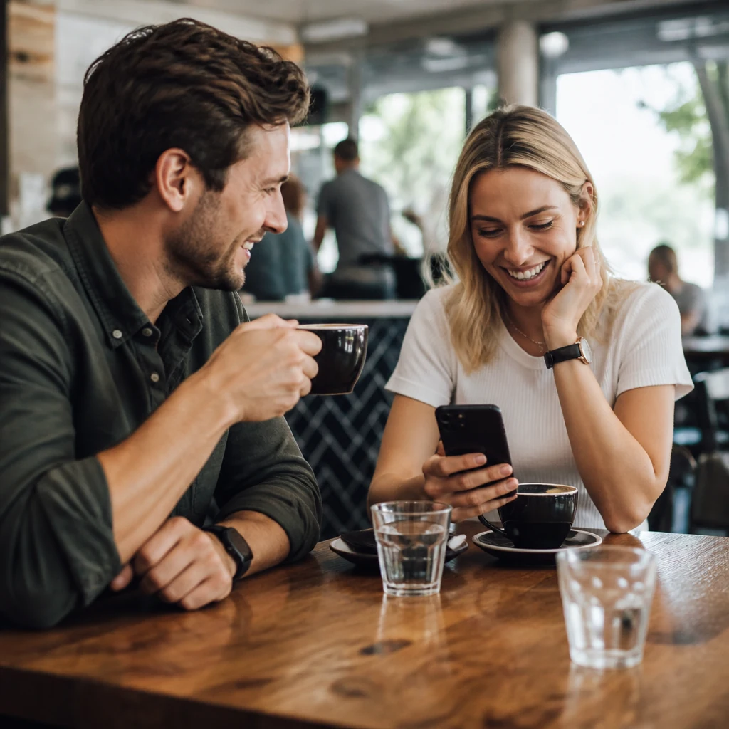 Single professional using a phone for modern online dating