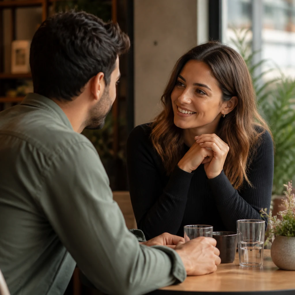 Confident single person preparing for a modern date
