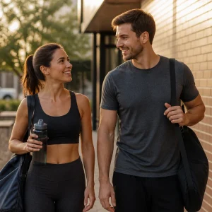 Confident single person preparing for a modern date