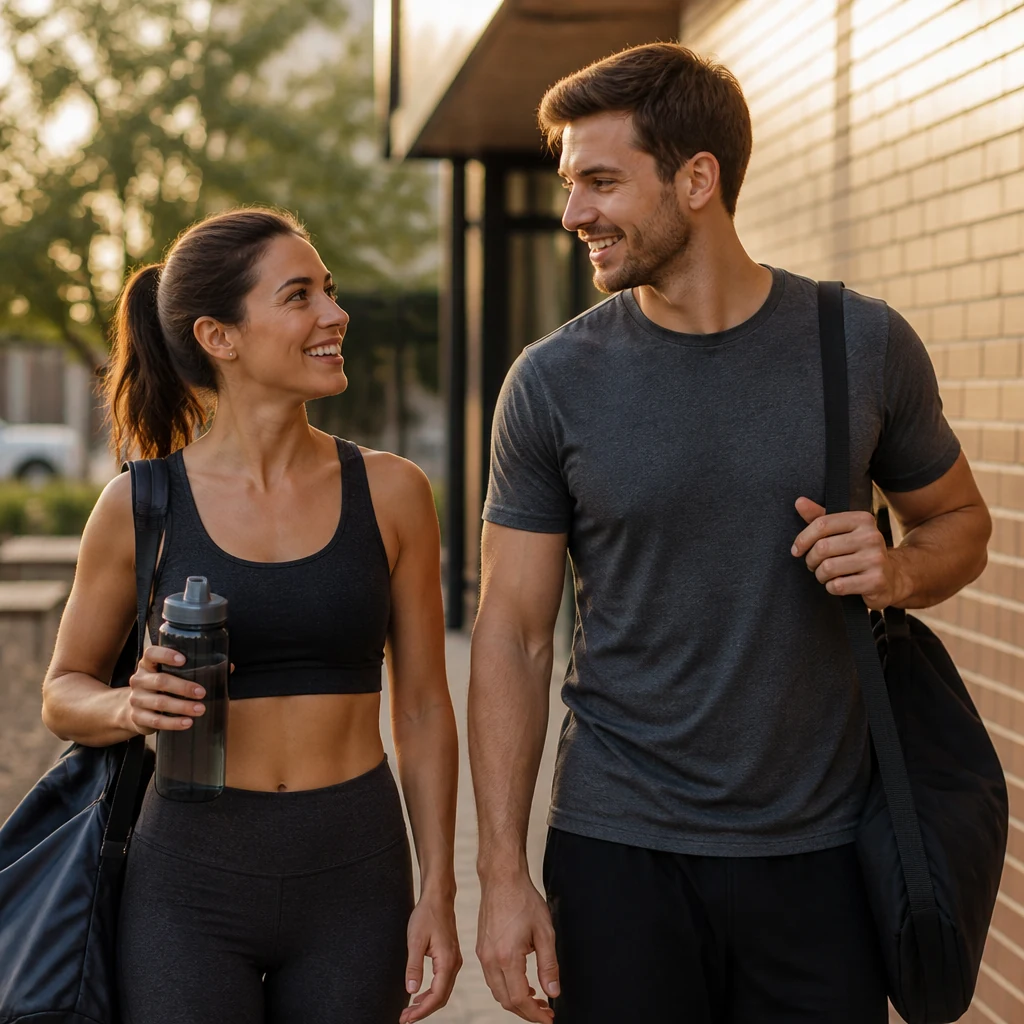 Confident single person preparing for a modern date