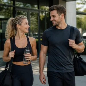 Confident single person preparing for a modern date
