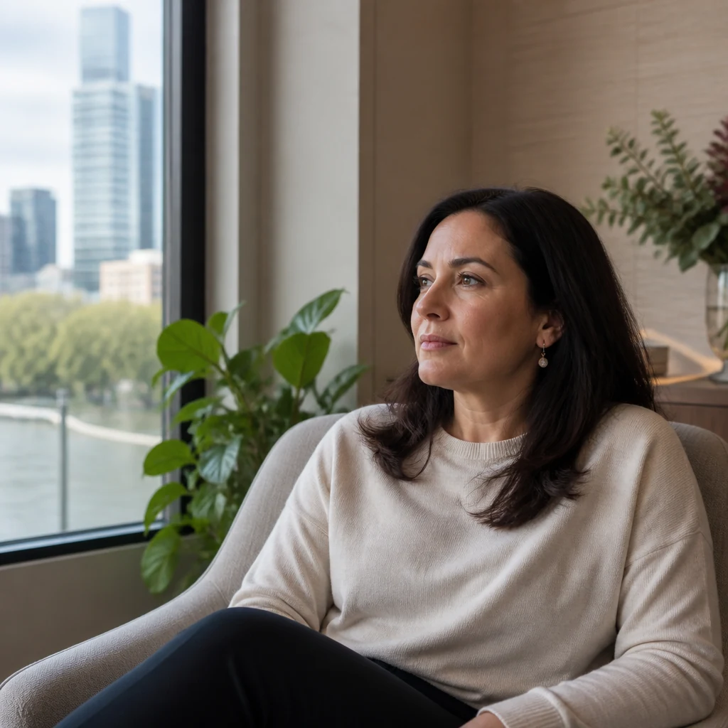 Active single enjoying a relaxed lifestyle moment while thinking about long-term compatibility in Melbourne
